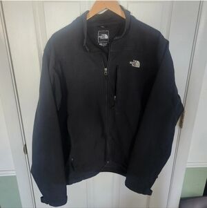 The North Face Mens L Jacket Windwall Black Full Zip Soft Shell Winter Thermal